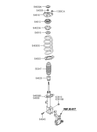 546502P100-STRUT ASSY-FR,LH