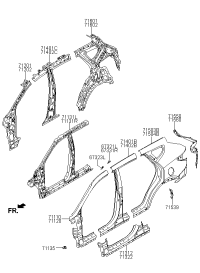 71510A1000-EXTENSION ASSY-QTR OTR RR LH