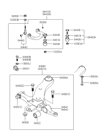 5444038600-SHAFT ASSY-UPR ARM