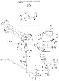 5527039000-ARM ASSY-RR TRAILING ARM