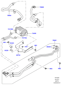 LR050757-TRANSMISSION OIL COOLER TUBE ASSEMBLY