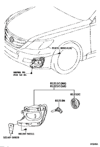 8121150120-LAMP UNIT, FOG LAMP, RH