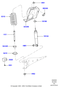 F5UZ18124B-SHOCK ABSORBER FRONT LH/L538
