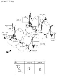 898104D630CS-S/BELT ASSY-3RD LH