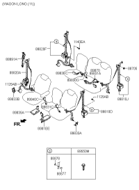 898304D300CS-BUCKLE ASSY-RR S/BELT SIDE