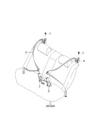 898103F000NF-S/BELT ASSY-RR,LH