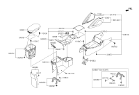 846802V100-Bracket-flr console rr mtg