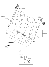 898102X000WK-S/BELT ASSY-RR,LH