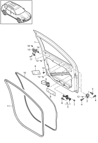 95853101100GRV-Door assy-white