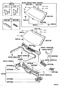 5338350040-SEAL, HOOD TO COWL TOP