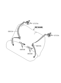 898100R001V2-S/BELT ASSY-RR LH