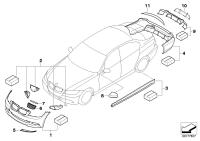 51162146652-Carbon fiber rear view cover rh