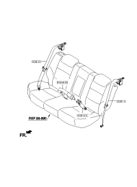 898301Z0004W-BUCKLE ASSY-RR S/BELT,LH