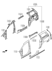 71503A9C00-PANEL ASSY-QUARTER OUTER,LH