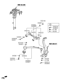 545003T000-LATERAL ARM ASSY-FRONT,LH