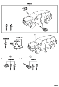 690560G010-CYLINDER & KEY SET, GLOVE COMPARTMENT LOCK