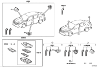 8907206510-Case comp, remote key (for smart key)