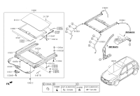 816001Z0004W-PANORAMA ROOF ASSY