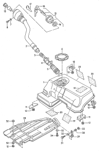 895201779H-Piece-fuel tank upr