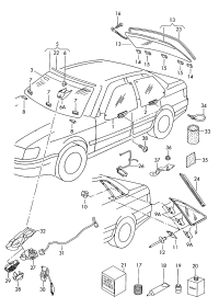 4E0845099BJ-Windshield (laminated glass), w/strip & carrier no: