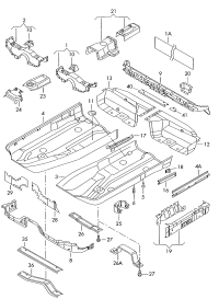 8E0803174-Crossmember assy-seat
