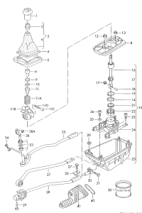 3B0711113J-Joint with shift lever