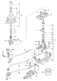 4B0863278CQ86E-Ball joint with shift lever garnish (leather) for car models with four banners## steering wheel ji