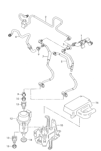 8D0611931AB-Pipe, vacuum w/check