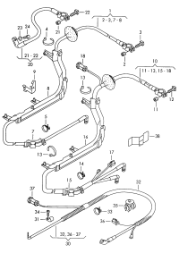 8D1971225C-Wiring harness-battery positiv