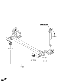 55100F9000-TORSION AXLE COMPLETE