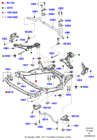 8T4Z3078A-Arm assy-fr susp/rh/lwr