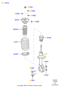 7A1Z18124AB-Shock absorber assy/rh