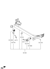 551001G100-TORSION AXLE COMPLETE
