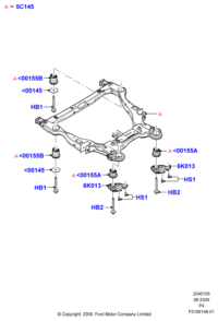 AA8Z5C145A-RAIL ASSY-ROOF CTR NO.3