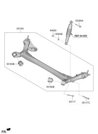 55100K8300-TORSION AXLE COMPLETE