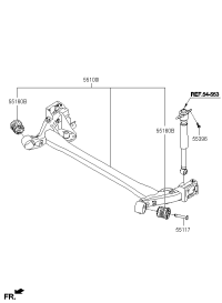 55100F0100-TORSION AXLE COMPLETE