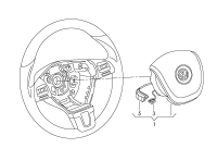 7P6880201J-Unit, for sport steering wheel **order only when installing immediately * *