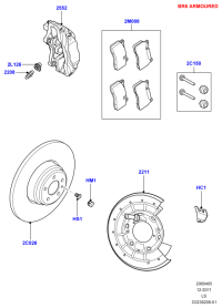LR012486-BREMSSATTEL OHNE BREMSBELAEGE
