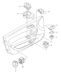 8E0959851C-POWER WINDOW SWITCH/PASSAT