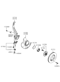 517153K550-KNUCKLE-FRONT AXLE,LH
