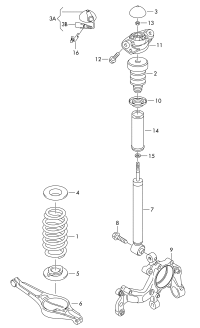 8J0513025F-Shock absorber: