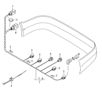 3C8971104C-Wire, bumper vehicle type for parking aid mounting ultrasonic sensor