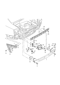 L4G5807889A-PORSCHE CAYENNE GUIDE LTRL RH