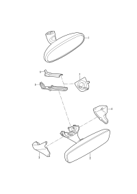 8J0857511K9B9-Mirror, inside mirror