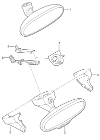 8J0857511H-Mirror, inner