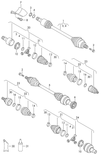 L5ND407761E-Swing shaft with cv joint