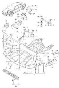 4E0863188-Plate, swing side cover