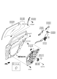 81410C1000-LATCH ASSY-REAR DOOR,LH