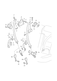 3D7857805CPNA-3-point s/belt w h o