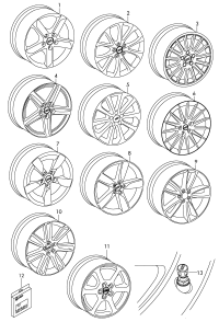 8K0071497B-Wheel hub cap